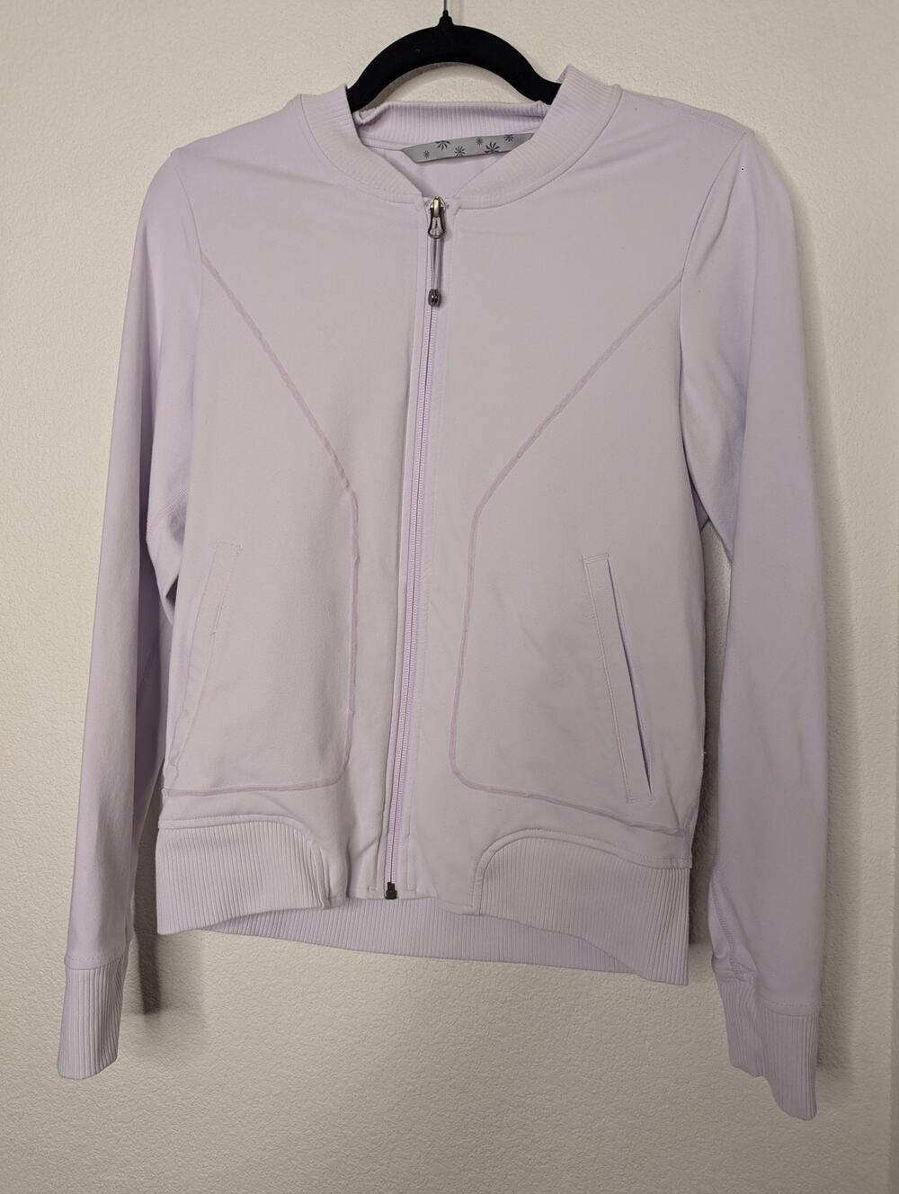 Athleta Women's Salutation Zip Jacket M Purple Athleisure Activewear Yoga *READ